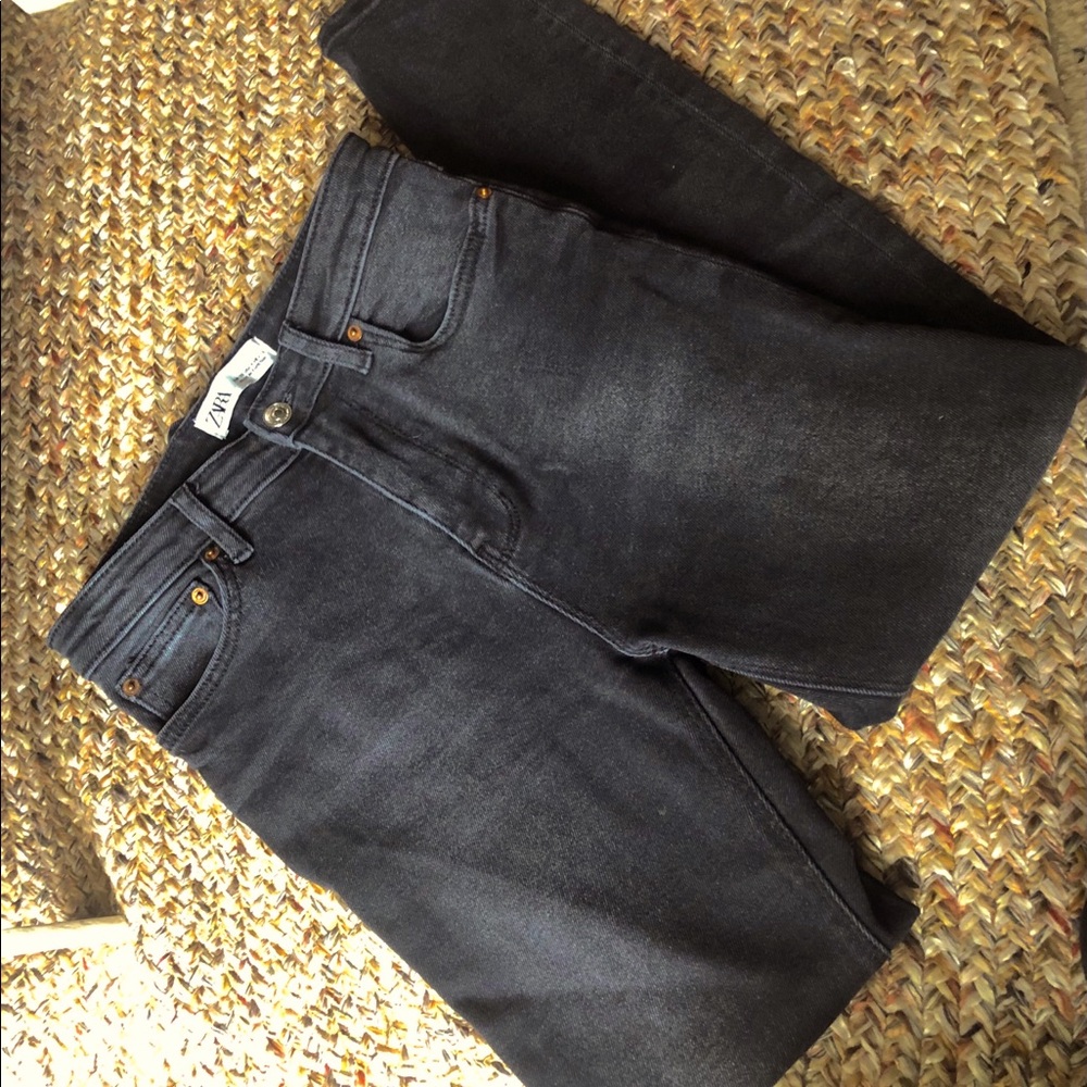 Black Zara High Rise Skinny Ankle Jeans